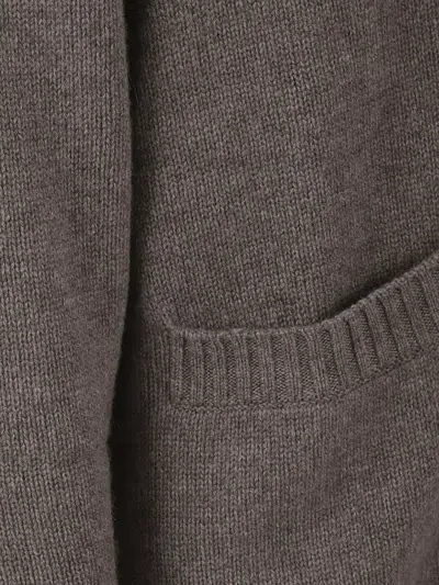 Lisa Yang Pocketed Buttoned Cardigan In Gray