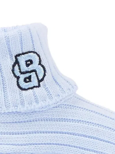 Bosswear Embroidered Ribbed Pre-walkers In Blue