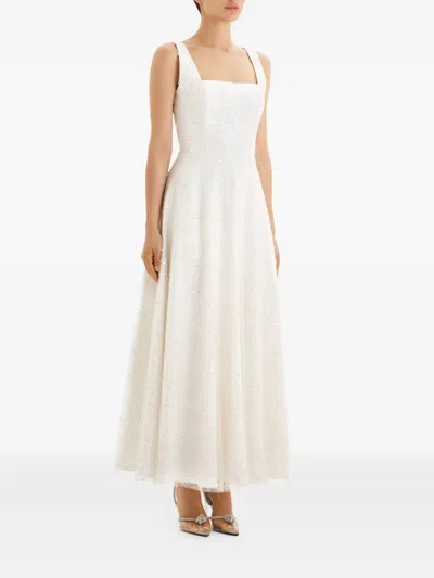 Post Meridiem Sequin-embellished Midi Dress In Neutral