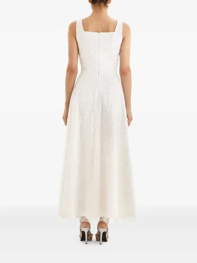 Post Meridiem Sequin-embellished Midi Dress In Neutral