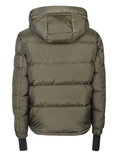 Moncler Grenoble Short Down Jacket With Hood In Green