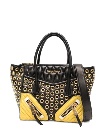 Miu Miu Zip-details Shoulder Bag In Multi