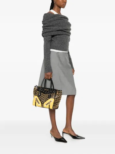 Miu Miu Zip-details Shoulder Bag In Multi