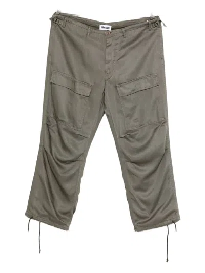 Magliano Drawstring-ankle Cargo Trousers In Gray