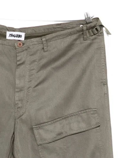 Magliano Drawstring-ankle Cargo Trousers In Gray
