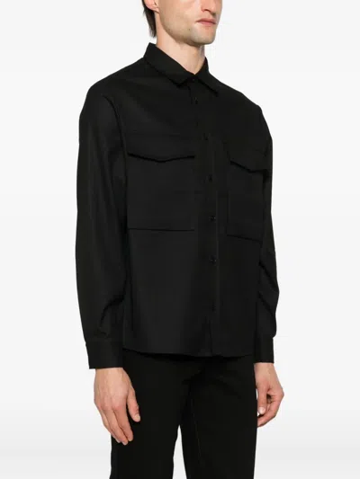Antony Morato Flap-pocket Button-up Shirt In Black