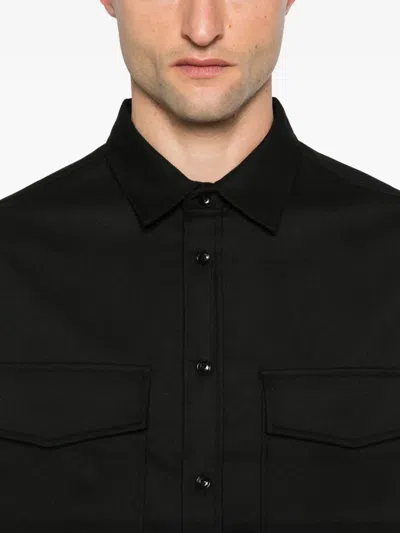 Antony Morato Flap-pocket Button-up Shirt In Black