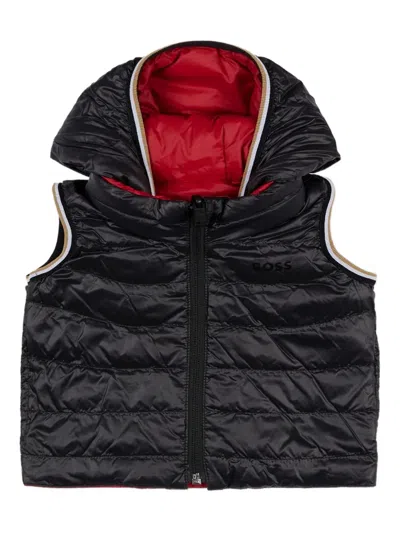 Bosswear Hooded Reversible Gilet In Red