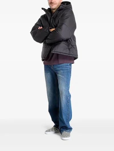 Vans Mte Hillgate Hooded Puffer Jacket In Black