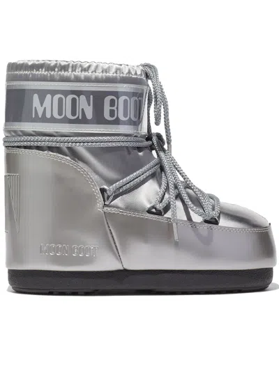 Moon Boot Stivali Da Neve Icon Low Glance Silver In Silver
