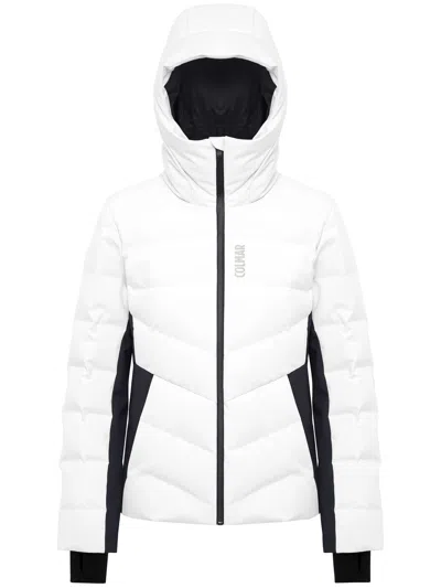 Colmar Hooded Panelled Ski Jacket In White