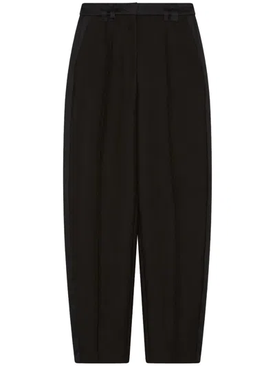 Marella X Stella Maxwell Smoking Barrel-leg Trousers In Black