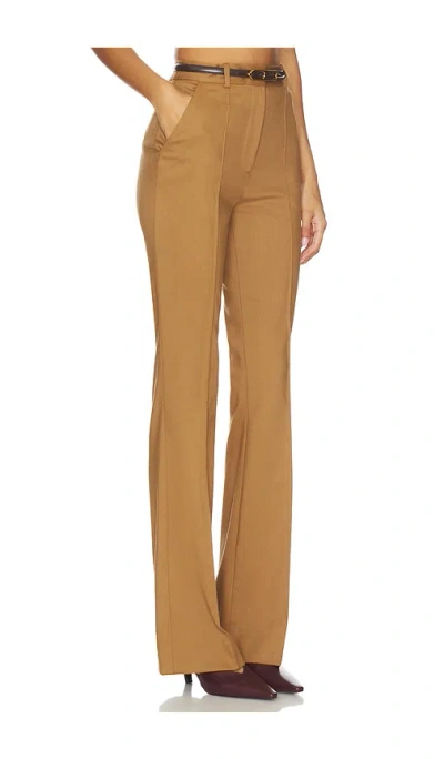 Veronica Beard Gracie Belted Flare Pant In Brown