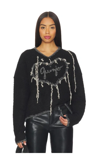 Guizio Heart Sweater In Black
