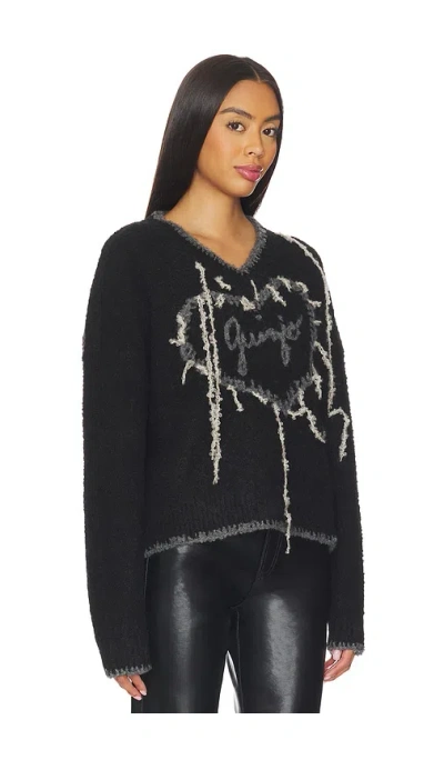 Guizio Heart Sweater In Black
