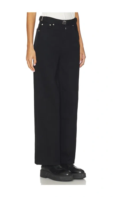 Still Here Buckle Wide Leg Jeans In Black