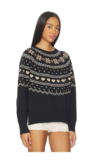 Beach Riot Elizabeth Sweater In Mystic Fairisle In Black