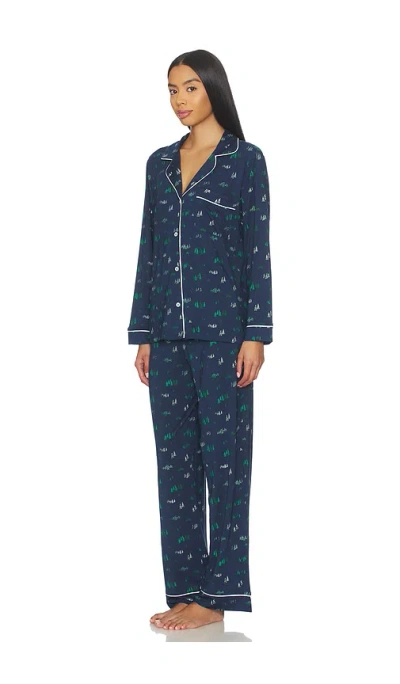 Eberjey Gisele Printed Long Pj Set In Multi