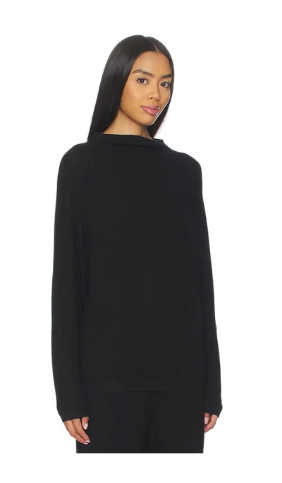 Eberjey Cozy Time Mockneck Pullover In Black