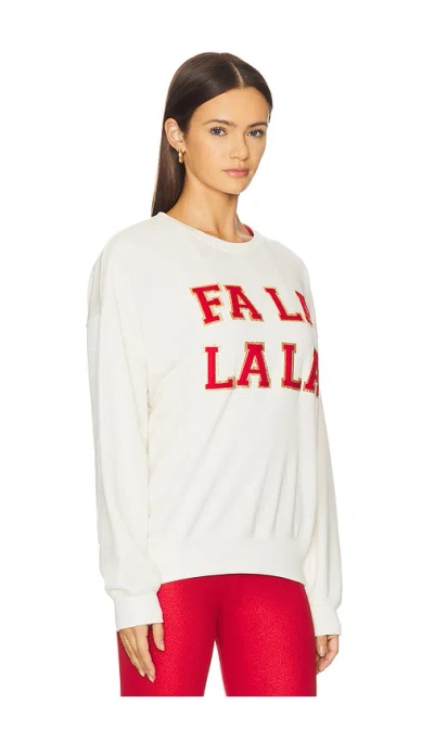 Beach Riot Devyn Fa La La La Oversized Sweatshirt In White