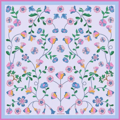 Jessie Zhao New York Blush Botanica Double Sided Silk Scarf In Pink