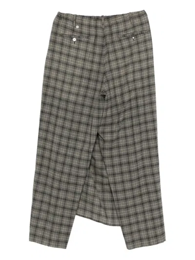 Magliano Check-pattern Trousers In Brown