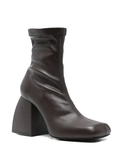 Nodaleto Bulla Miula Leather Ankle Boots In Brown