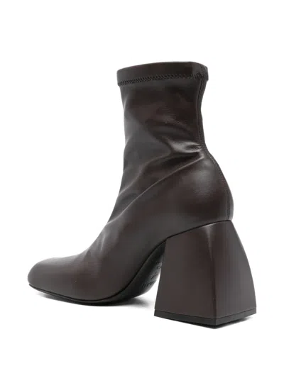 Nodaleto Bulla Miula Leather Ankle Boots In Brown