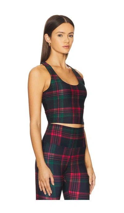 Beach Riot Yara Plaid Racerback Crop Tank In Multi