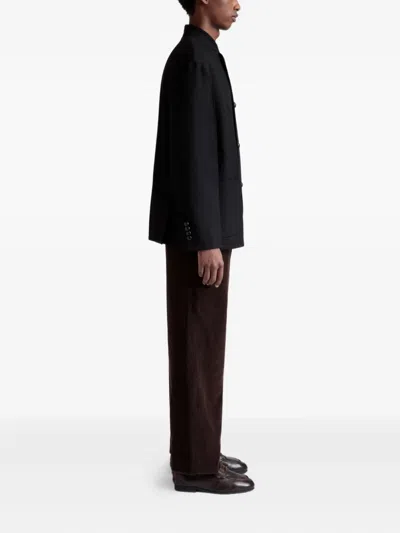 Bally Mandarin-collar Button Jacket In Black