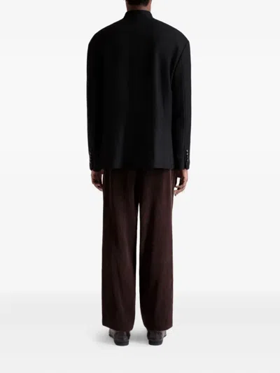 Bally Mandarin-collar Button Jacket In Black