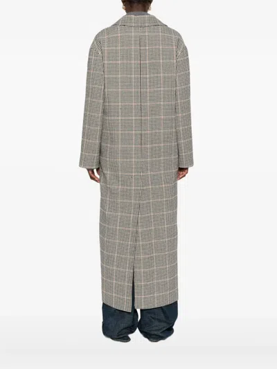 Tagliatore Houndstooth Pattern Wool Coat Pockets In Multi