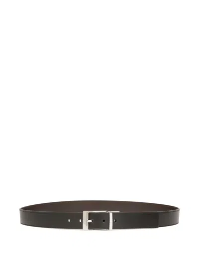 Bally Shiffie Reversible-adjustable Belt In Black