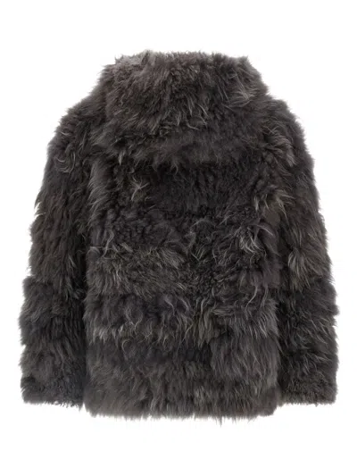 Simonetta Ravizza Flen Coat In Gray