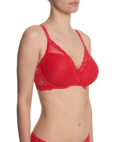 Natori Feathers Full Figure Plunge T-shirt Bra In Red