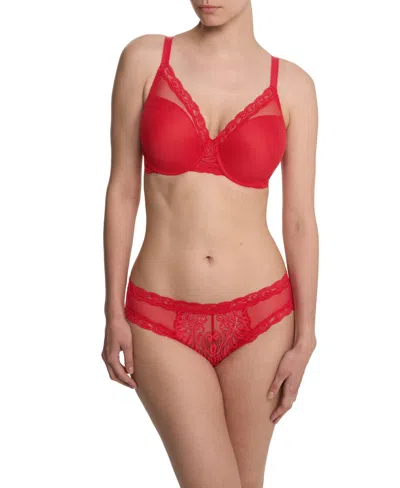 Natori Feathers Full Figure Plunge T-shirt Bra In Red