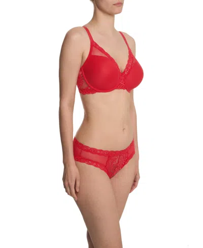 Natori Feathers Full Figure Plunge T-shirt Bra In Red