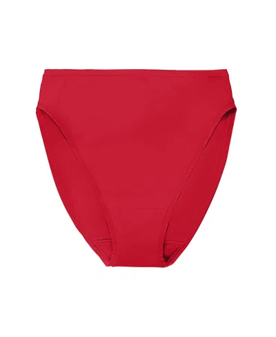 Natori Women's Bliss Bare Cotton High-cut Brief Underwear 772346 In Red