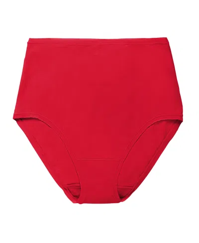 Natori Women's Bliss Bare Cotton High-waist Brief Underwear 778346 In Red