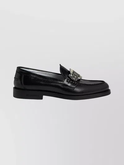 Dsquared2 Round Toe Loafers Offering Comfortable Fit In Black