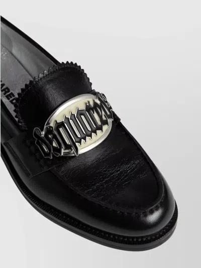 Dsquared2 Round Toe Loafers Offering Comfortable Fit In Black