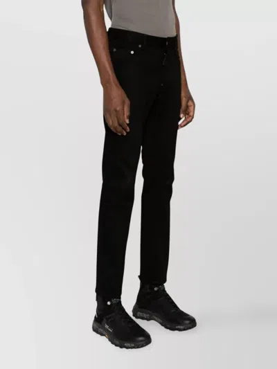 Dsquared2 Five-pocket Trousers Featuring Belt Loops In Black