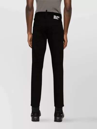 Dsquared2 Five-pocket Trousers Featuring Belt Loops In Black