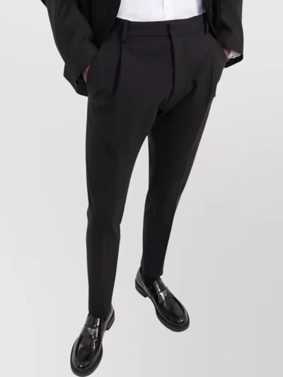 Dsquared2 Tailored Trousers With Pockets And Loops In Black