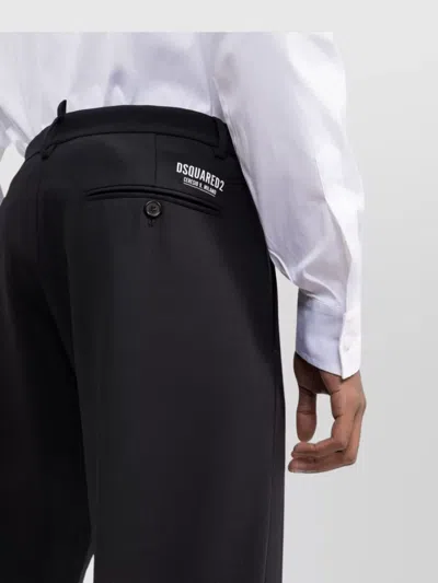 Dsquared2 Tailored Trousers With Pockets And Loops In Black