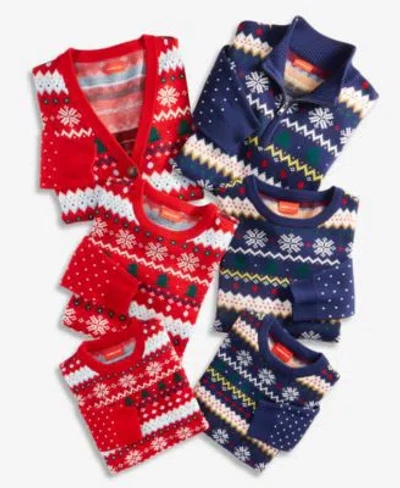 Holiday Lane Family Fair Isle Sweater Collection Macys Exclusive In Red