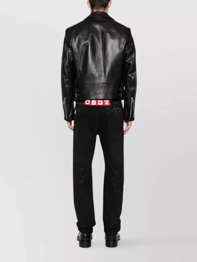 Dsquared2 Five-pocket Trousers With Belt Loops Design In Black