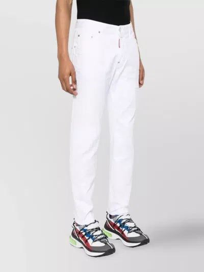 Dsquared2 Slim-fit Denim Pants With Five-pocket Design In White