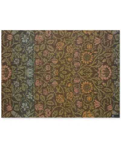 Chilewich William Morris Printed Rectangular Placemat In Brown