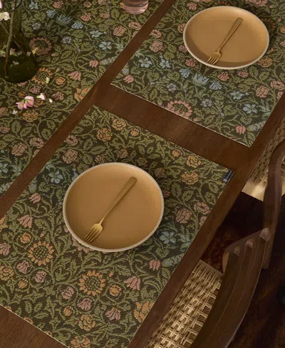 Chilewich William Morris Printed Rectangular Placemat In Brown